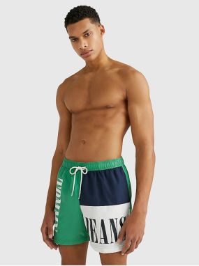 Plavky pre mužov Tommy Hilfiger Underwear - zelená, tmavomodrá, biela