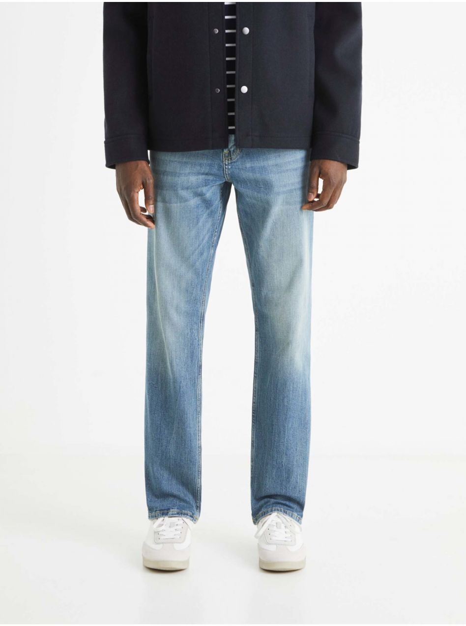 Svetlomodré pánske straight fit rifle Celio C5