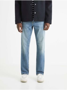 Svetlomodré pánske straight fit rifle Celio C5