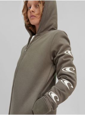 Kaki chlapčenská mikina O'Neill HYBRID SWEAT HOODY FZ