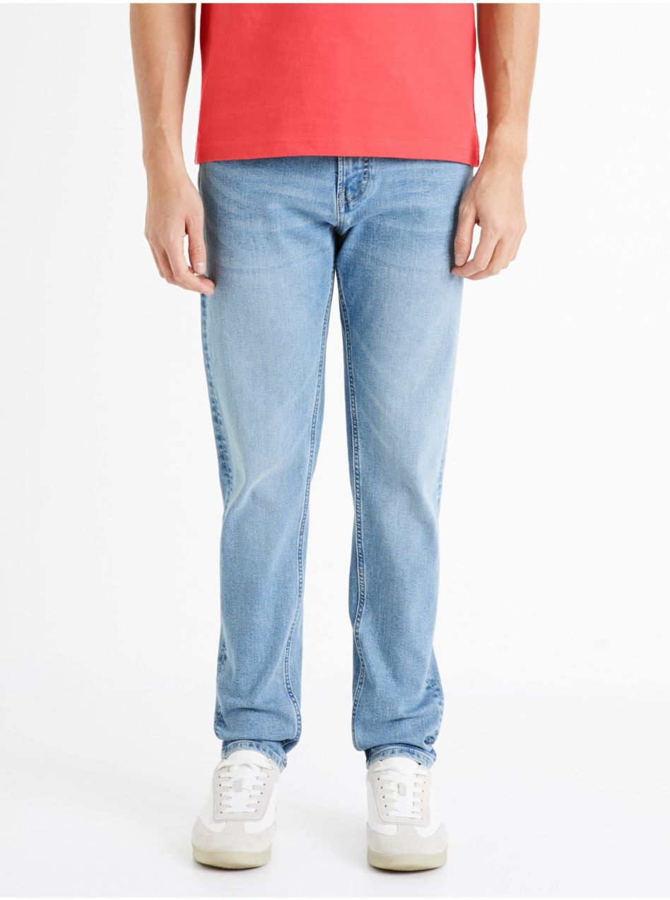 Slim fit pre mužov Celio - svetlomodrá