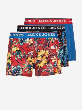 Boxerky pre mužov Jack & Jones - modrá, tmavomodrá, červená