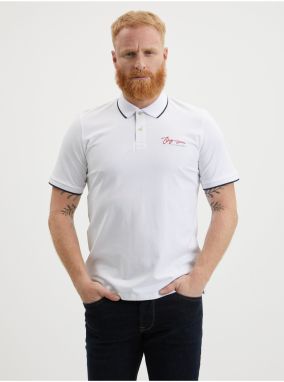 Biele pánske polo tričko Jack & Jones Joshua