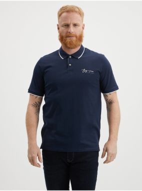 Tmavomodré pánske polo tričko Jack & Jones Joshua