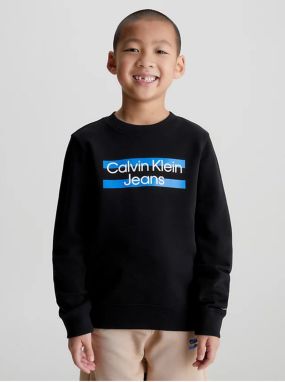 Čierna chlapčenská mikina Calvin Klein Jeans