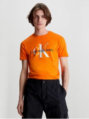 Oranžové pánske tričko Calvin Klein Jeans