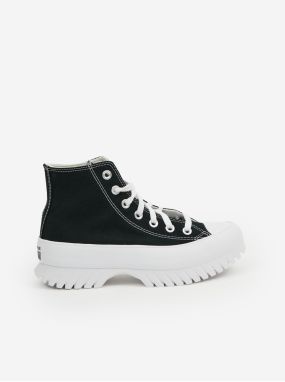 Čierne členkové tenisky na platforme Converse Chuck Taylor All Star Lugged 2.0