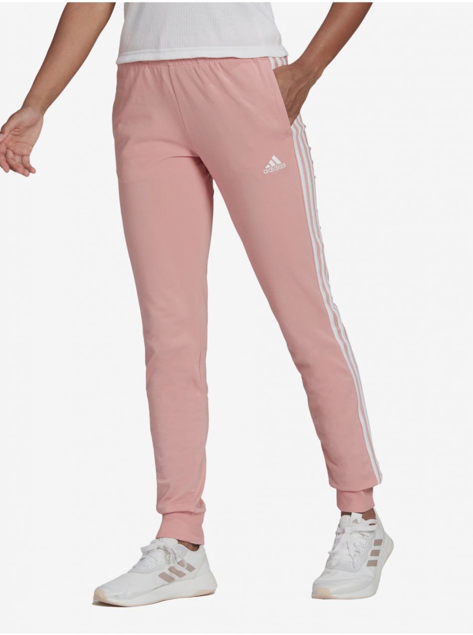 Svetloružové dámske tepláky adidas Performance