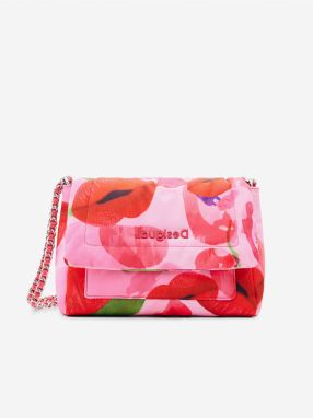 Červeno-ružová dámska vzorovaná crossbody kabelka Desigual Lacroix 23 Copenhag