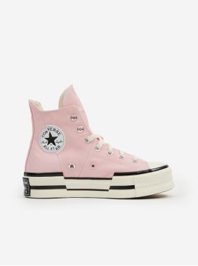 Svetloružové dámske členkové tenisky na platforme Converse Chuck 70 Plus