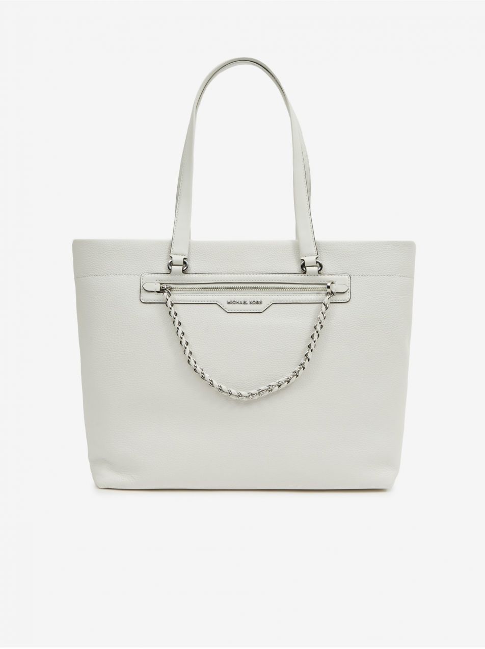 Biela dámska kožená kabelka Michael Kors