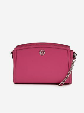 Tmavo ružová dámska kožená crossbody kabelka Michael Kors