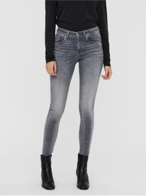 Šedé dámske skinny fit rifle VERO MODA Lux