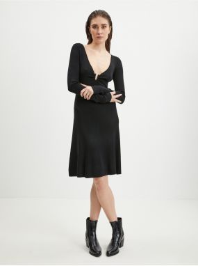 Čierne dámske svetrové šaty Guess Olivia