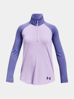 Fialové dievčenské športové tričko Under Armour UA Tech Graphic 1/2 Zip