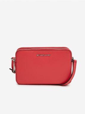 Červená dámska kožená crossbody kabelka Michael Kors Camera Xbody