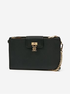 Čierna dámska kožená crossbody kabelka Michael Kors Ruby