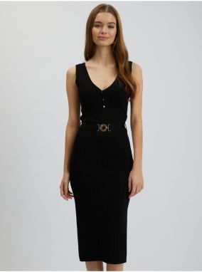 Čierne dámske svetrové šaty ORSAY