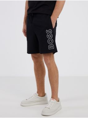 Čierne pánske pyžamové kraťasy Hugo Boss