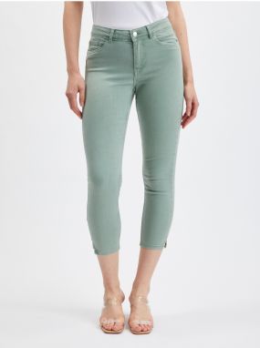 Svetlo zelené dámske skinny fit džínsy ORSAY