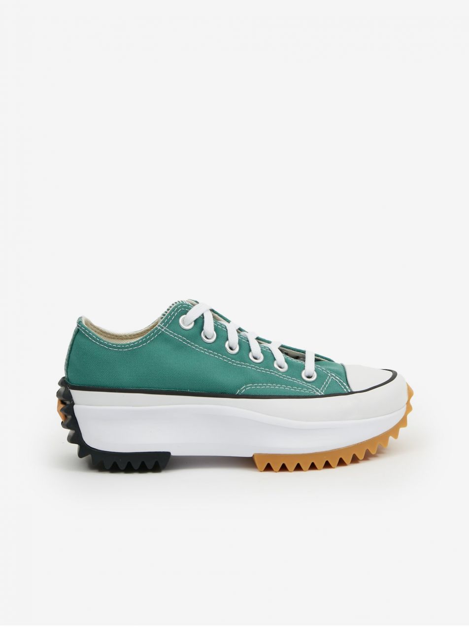 Zelené dámske tenisky na platforme Converse Run Star