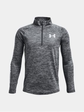 Šedé chlapčenské tričko Under Armour UA Tech BL 1/2 Zip