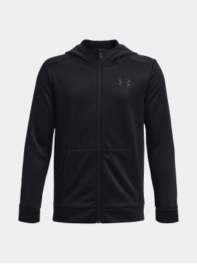 Čierna chlapčenská mikina Under Armour UA Armour Fleece FZ