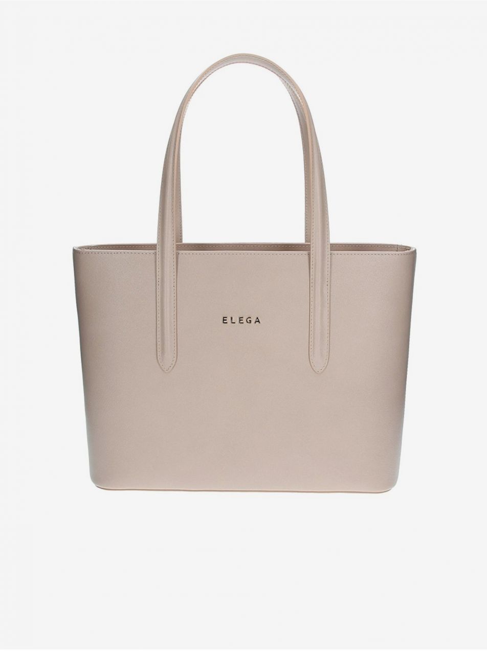 Béžová dámska kožená kabelka ELEGA Simone