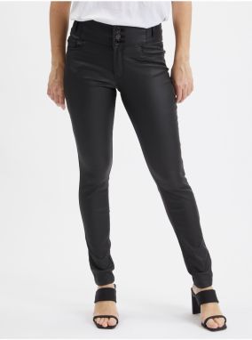 Čierne dámske skinny fit nohavice ORSAY