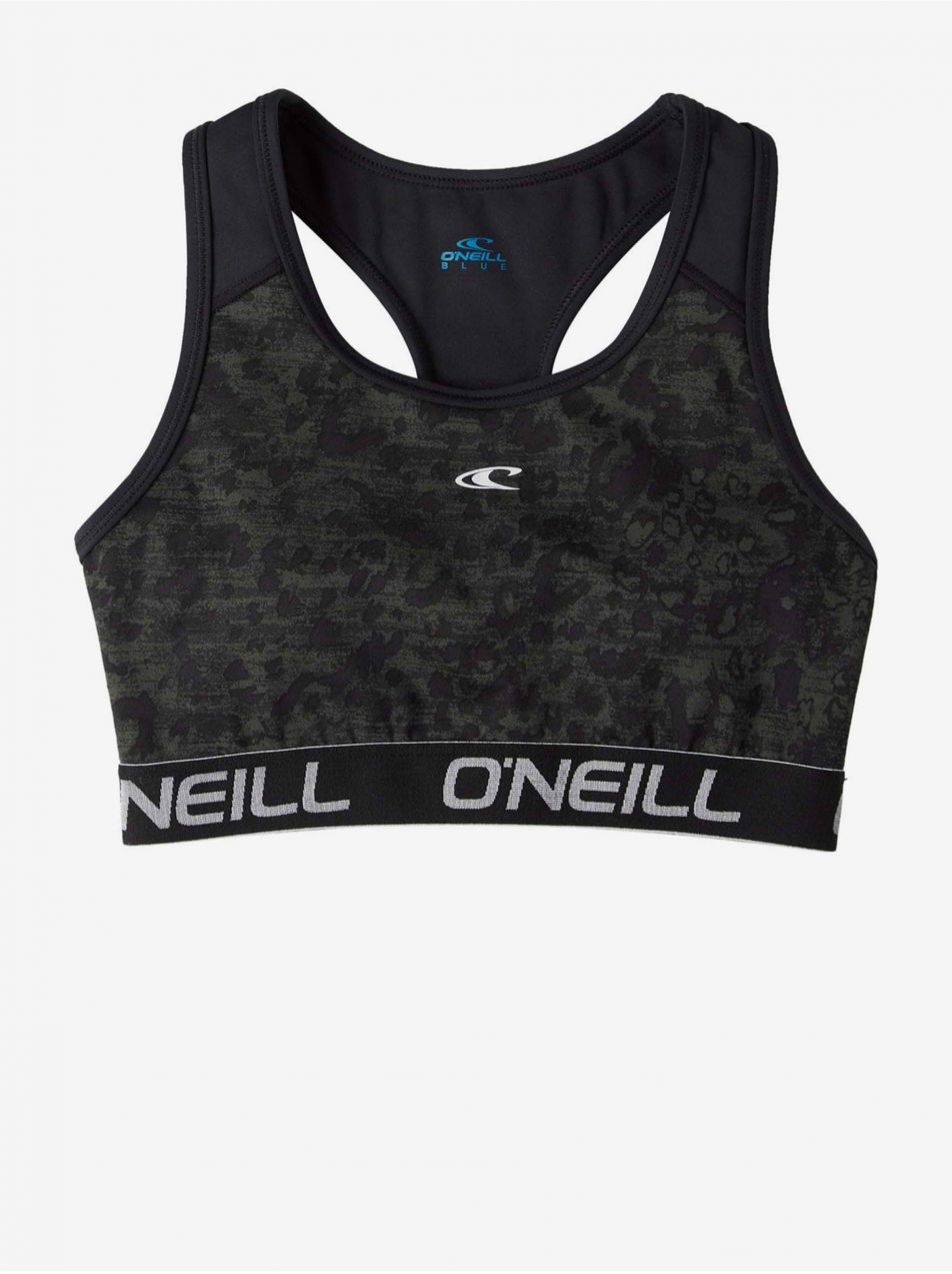 Tmavošedá dievčenská športová podprsenka O'Neill ACTIVE SPORT TOP