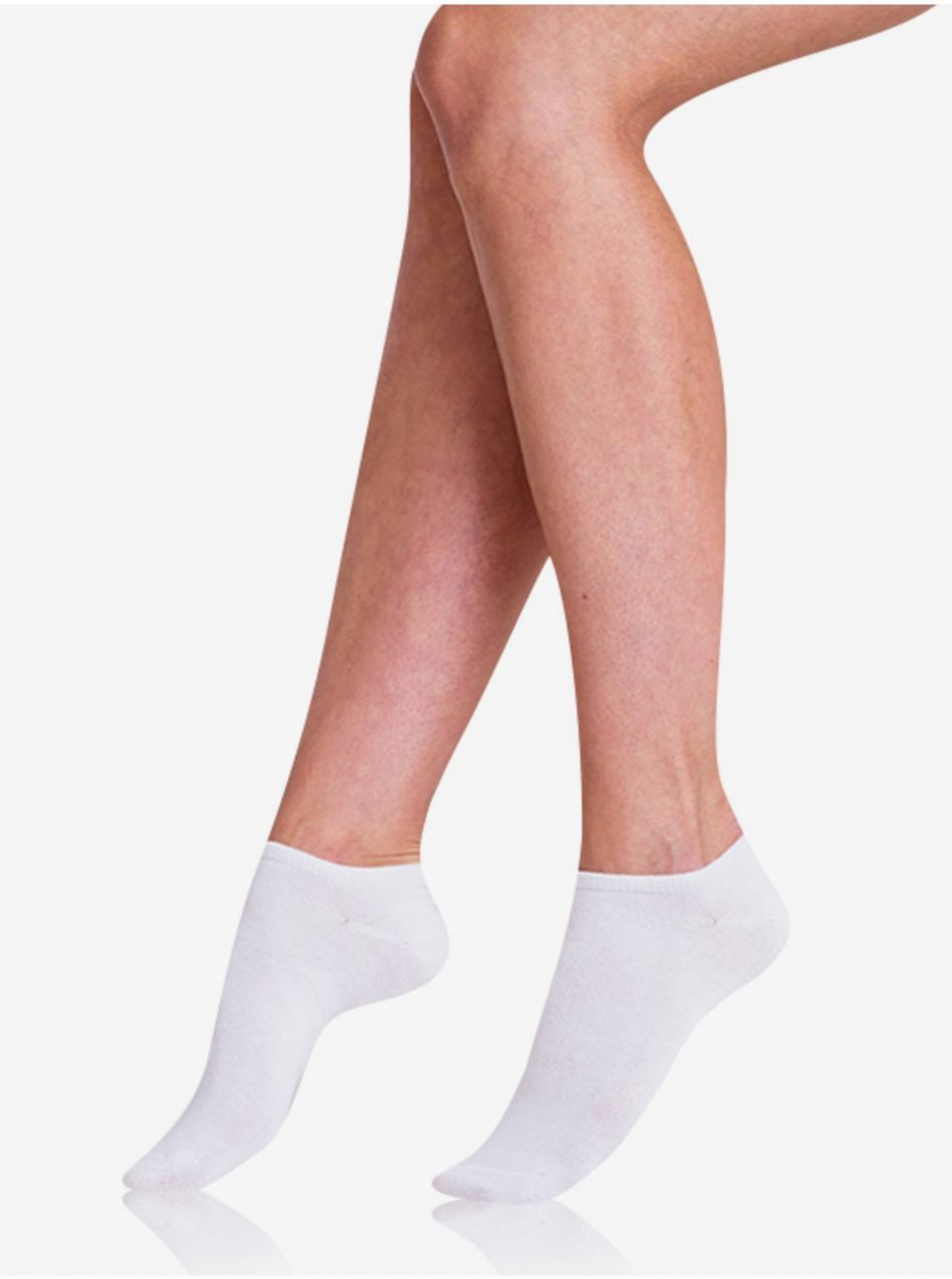Sada dvoch dámskych ponožiek v bielej farbe Bellinda COTTON IN-SHOE SOCKS 2x