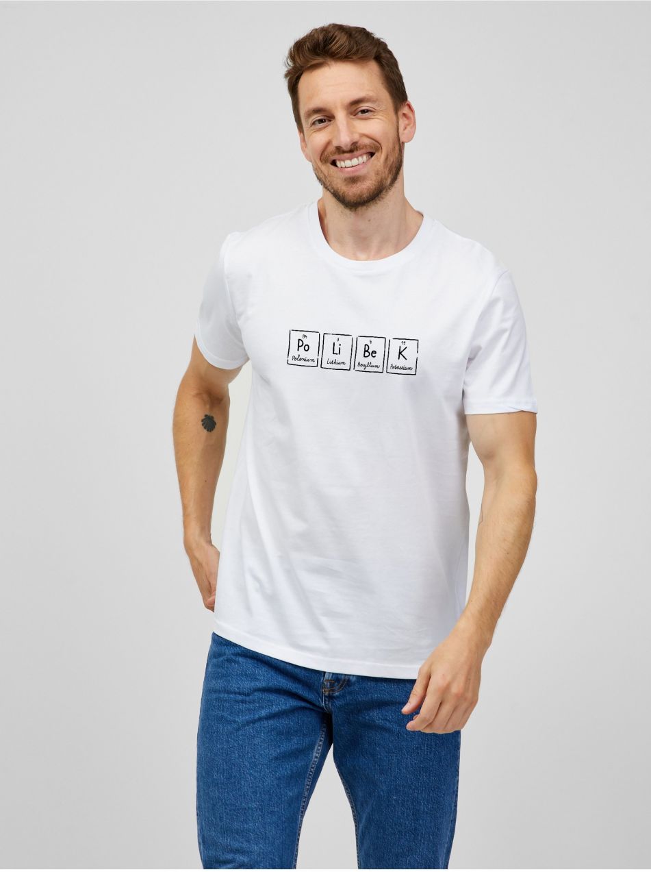 Tričká s krátkym rukávom pre mužov ZOOT.Fan - biela, čierna