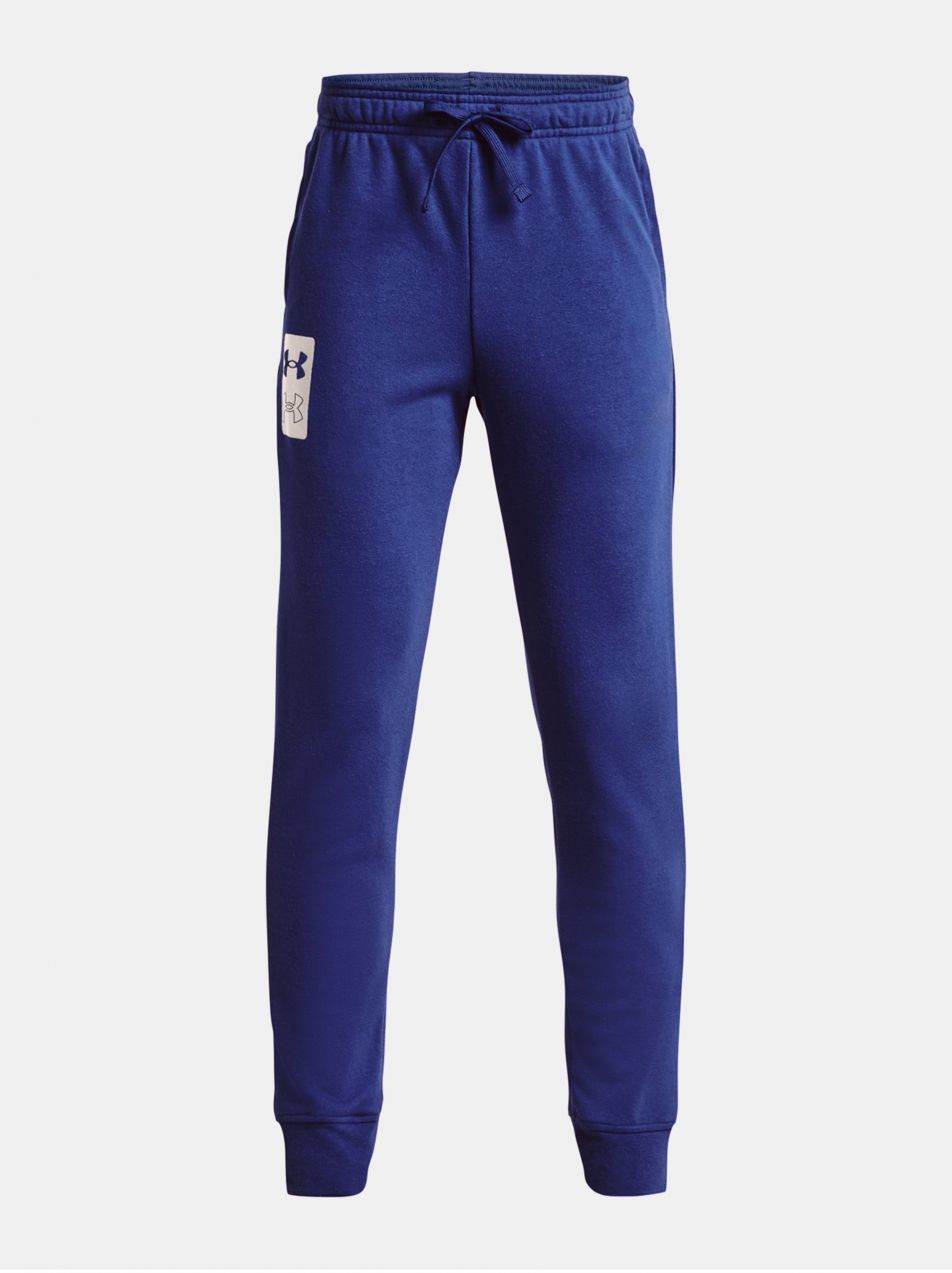 Modré chlapčenské tepláky Under Armour UA Rival Terry Joggers