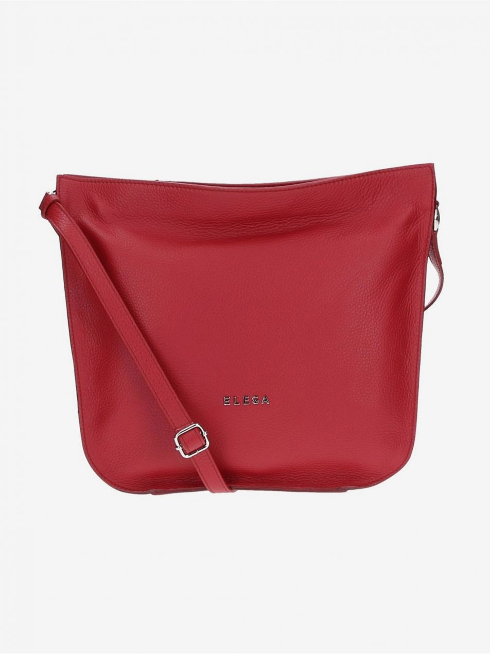 Červená dámska kožená crossbody kabelka ELEGA Hobie