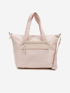 Svetloružová dámska veľká crossbody kabelka Calvin Klein