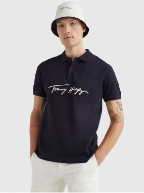 Tmavomodrá pánska polokošeľa Tommy Hilfiger