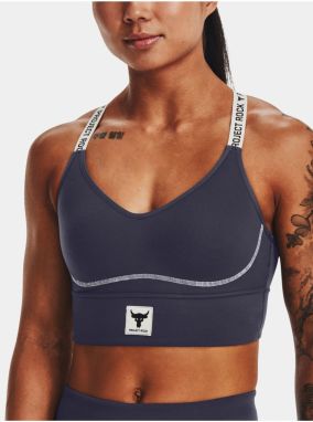 Tmavošedá podprsenka Under Armour Pjt Rock Infty Mid Bra