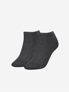 Sada dvoch párov dámskych ponožiek v tmavošedej farbe Calvin Klein Underwear
