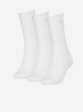 Sada troch párov dámskych ponožiek v bielej farbe Calvin Klein Underwear