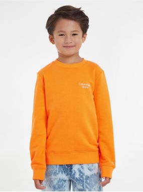 Oranžová chlapčenská mikina Calvin Klein Jeans
