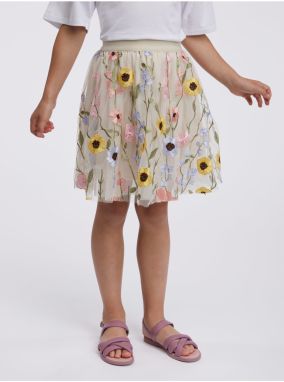Krémová dievčenská kvetovaná sukňa ORSAY