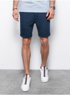 Tmavomodré pánske kraťasy Ombre Clothing