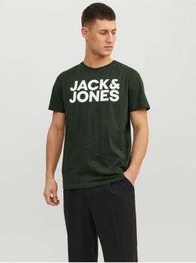 Tmavozelené pánske tričko Jack & Jones Corp