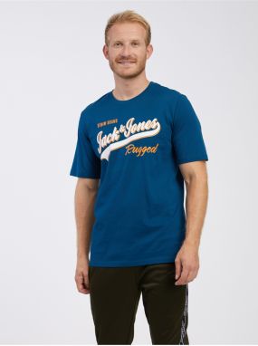 Modré pánske tričko Jack & Jones Logo