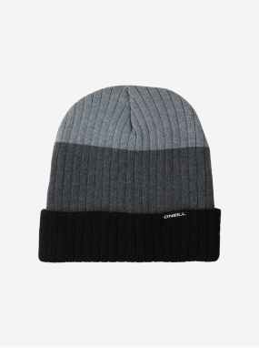 Čierno-šedá pánska čiapka O'Neill Blockstripe Beanie