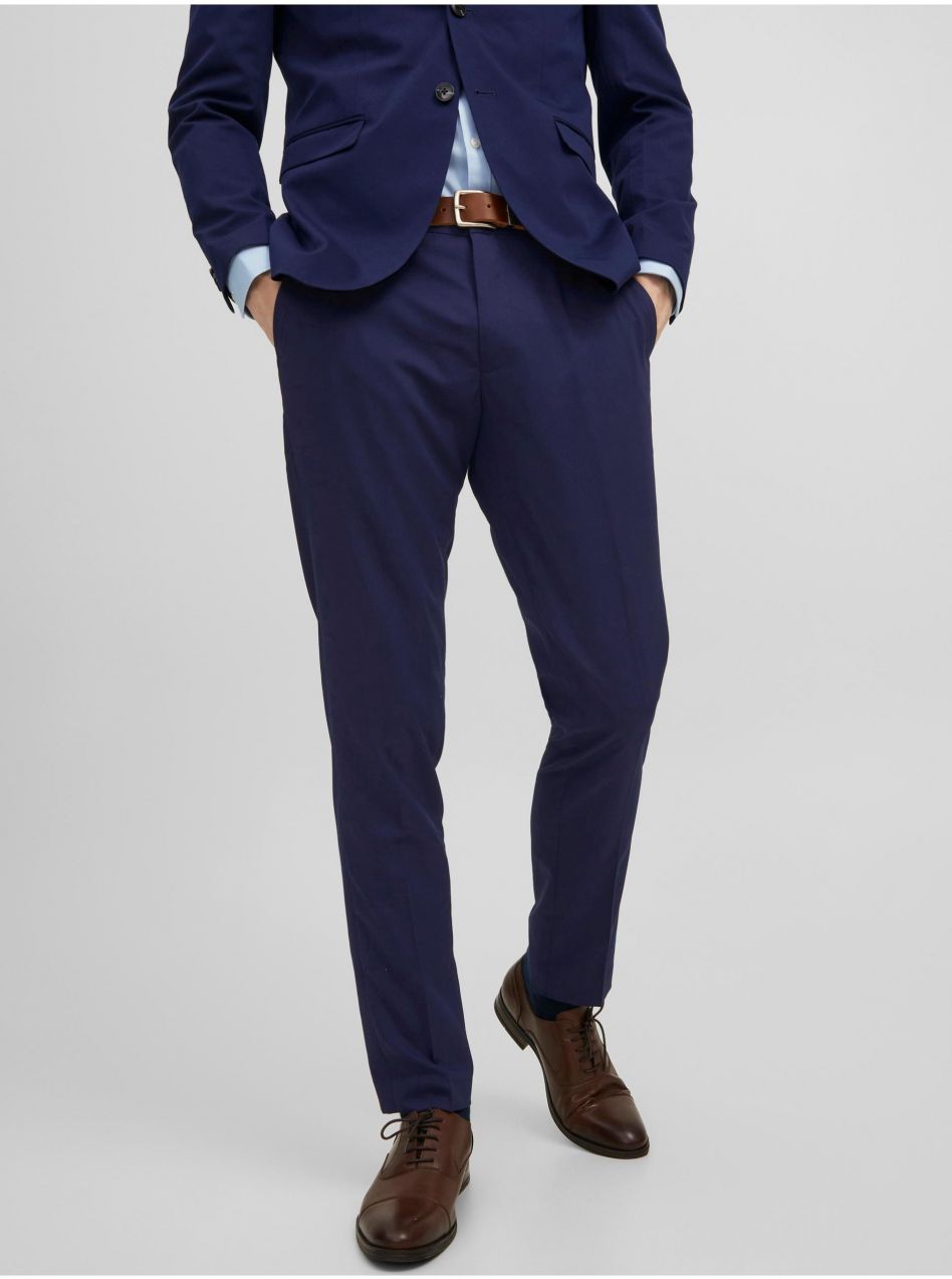 Tmavomodré oblekové nohavice Jack & Jones Franco