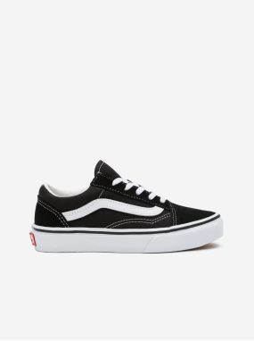 Bielo-čierne detské semišové topánky VANS Old Skool