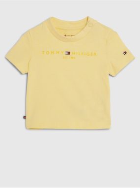 Žlté detské tričko Tommy Hilfiger Baby Essential