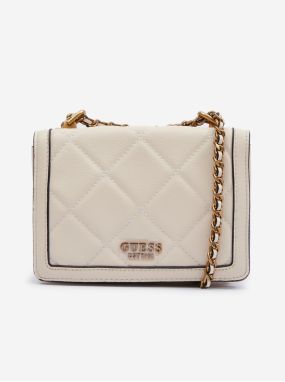 Béžová dámska crossbody kabelka Guess Abey Convertible Xbody Flap