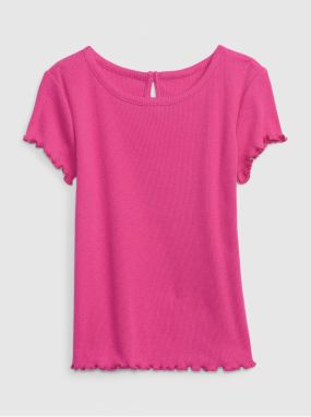 Tmavo ružové dievčenské tričko GAP